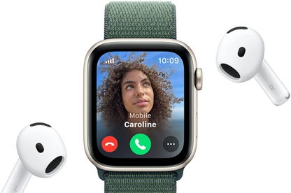 Apple Watch SE GPS + Cellular Gen 2 40mm - Silver Aluminium with Blue Cloud Sport Loop