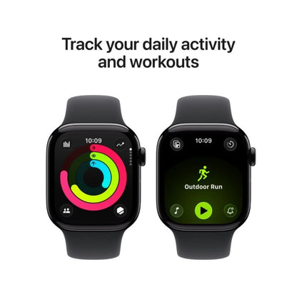 Apple Watch Series 11 GPS 42mm - Jet Black Aluminium with Black Sport Band M/L