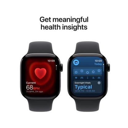 Apple Watch Series 11 GPS 42mm - Jet Black Aluminium with Black Sport Band M/L