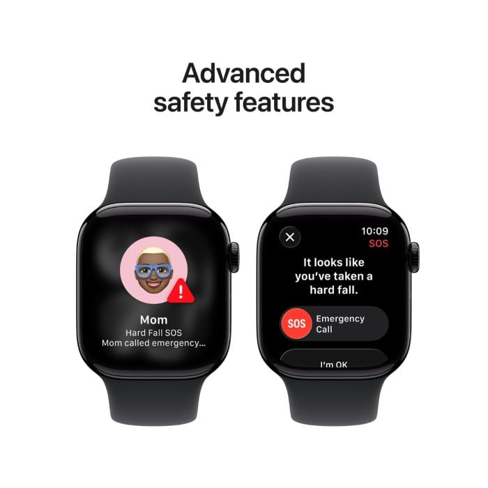 Apple Watch Series 11 GPS 42mm - Jet Black Aluminium with Black Sport Band M/L