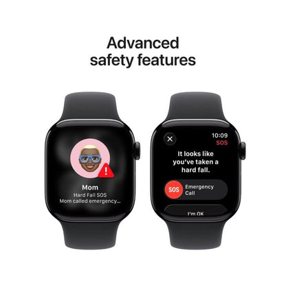 Apple Watch Series 11 GPS 42mm - Jet Black Aluminium with Black Sport Band M/L
