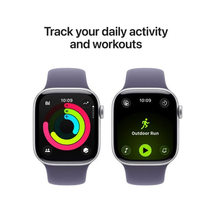 Apple Watch Series 11 GPS 42mm - Silver Aluminium with Purple Fog Sport Band M/L
