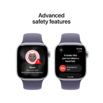Apple Watch Series 11 GPS 46mm - Silver Aluminium with Purple Fog Sport Band S/M