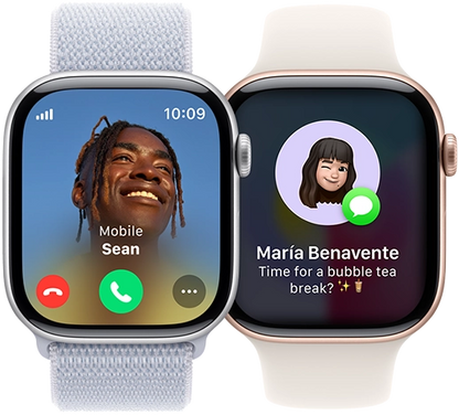 Apple Watch Series 10 GPS + Cellular 46mm - Slate Titanium with Black Sport Band S/M