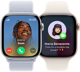 Apple Watch Series 10 GPS + Cellular 42mm - Gold Titanium with Starlight Sport Band M/L
