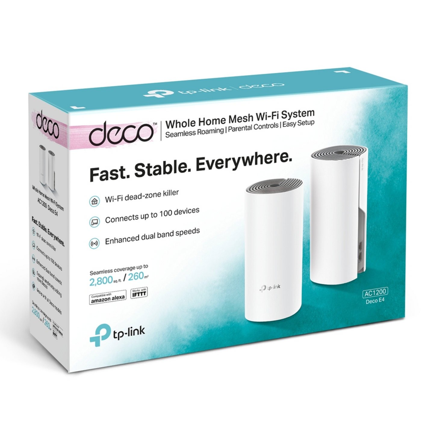 TP-Link AC1200 Whole Home Mesh Wi-Fi System - Deco E4 (2 Pack)
