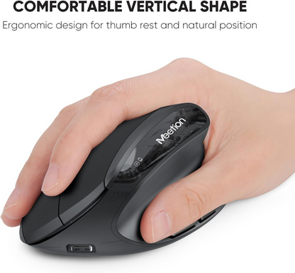 Meetion Wireless Ergonomic Keyboard and Mouse Combo - Split Keyboard Design