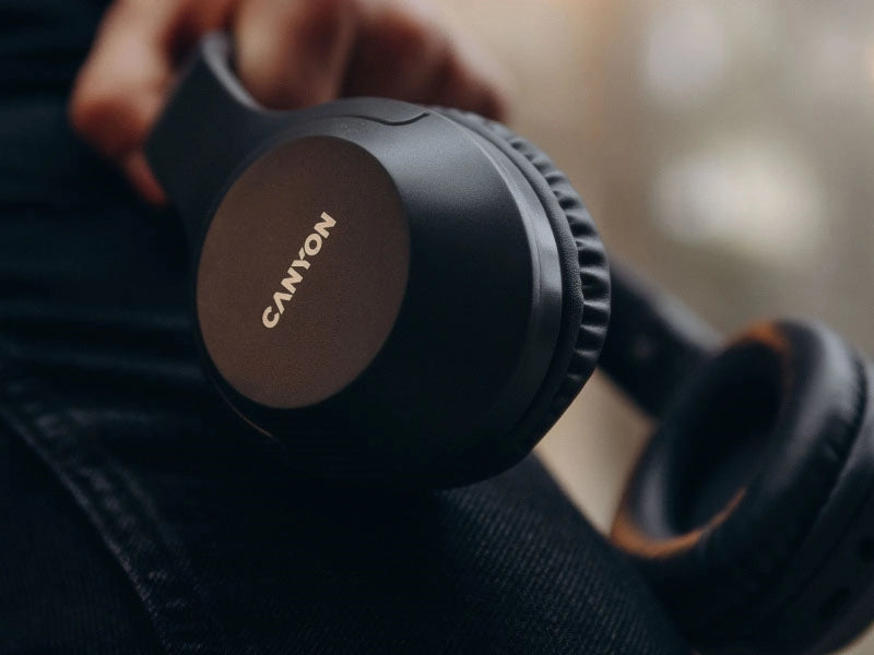 Canyon BTHS-3 Wireless Over-Ear Headphones - Dark Gray