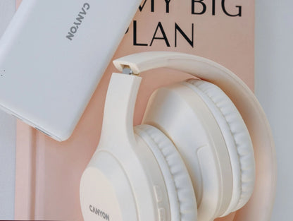 Canyon BTHS-3 Wireless Over-Ear Headphones - Beige