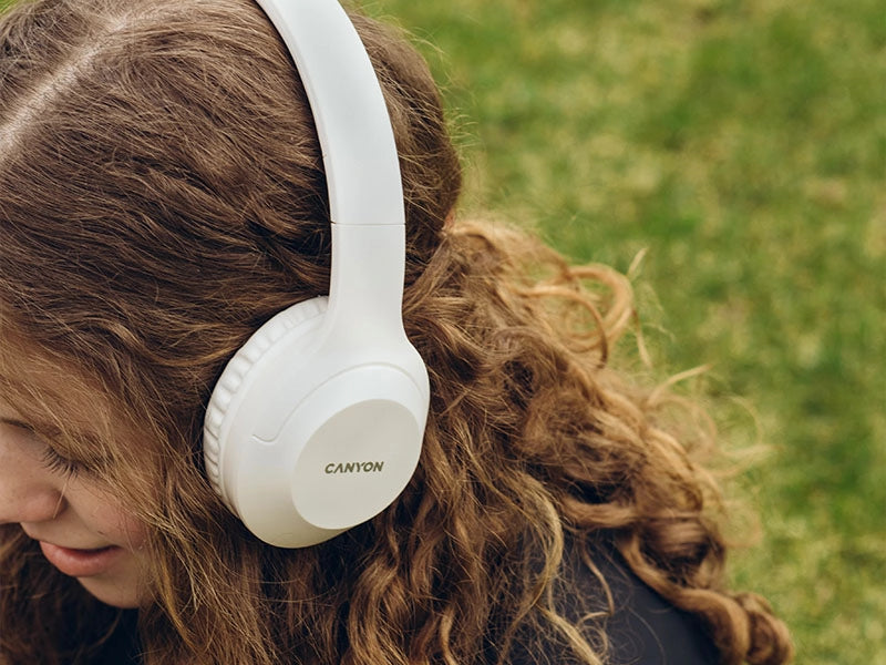 Canyon BTHS-3 Wireless Over-Ear Headphones - Beige