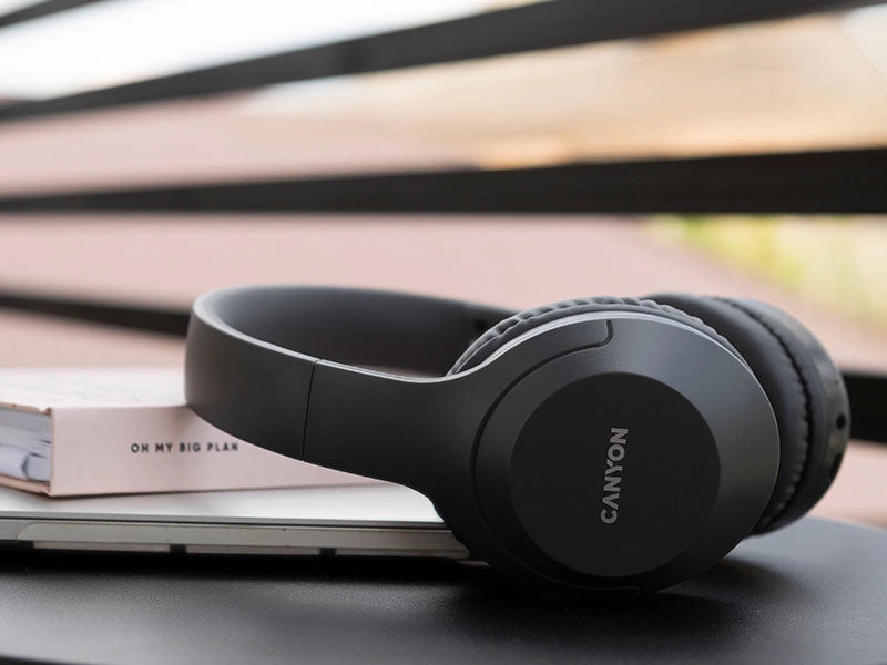 Canyon BTHS-3 Wireless Over-Ear Headphones - Dark Gray