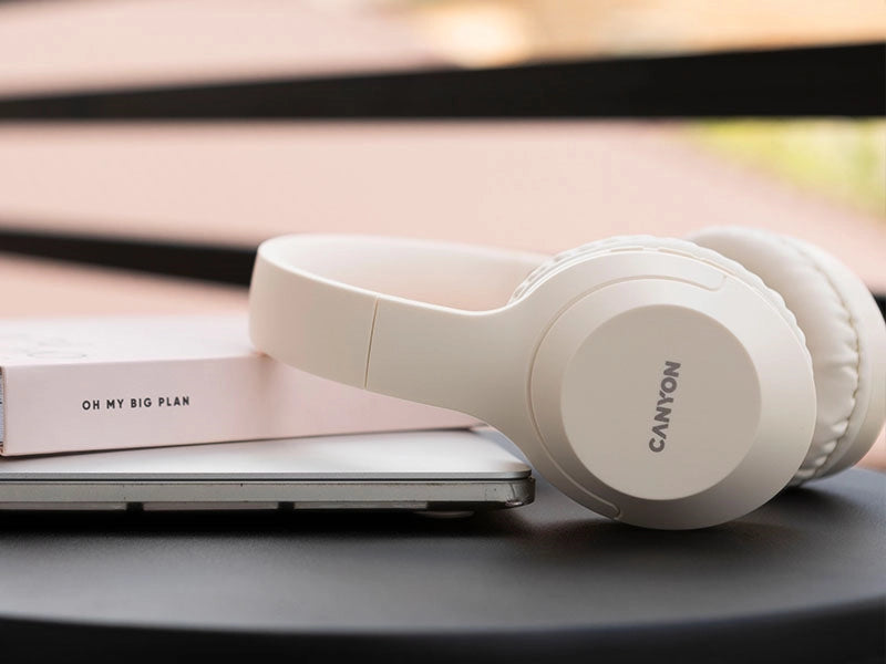 Canyon BTHS-3 Wireless Over-Ear Headphones - Beige