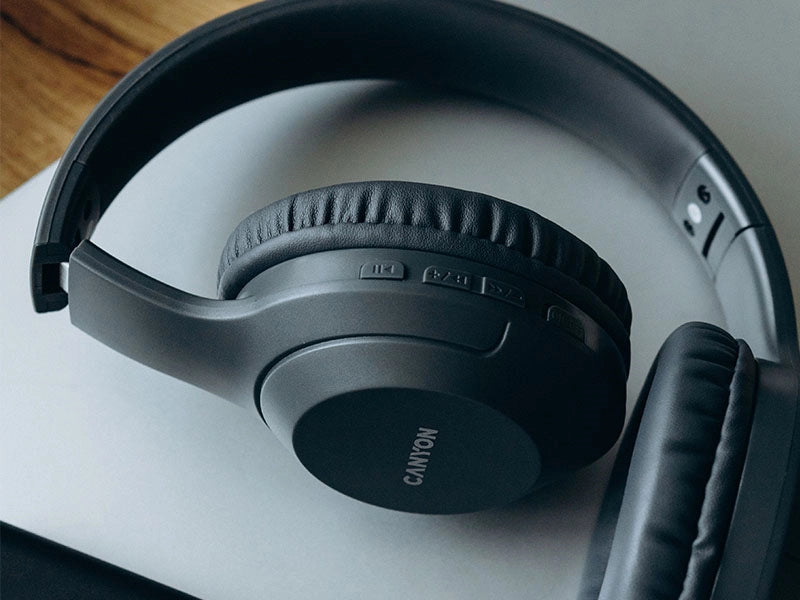 Canyon BTHS-3 Wireless Over-Ear Headphones - Dark Gray