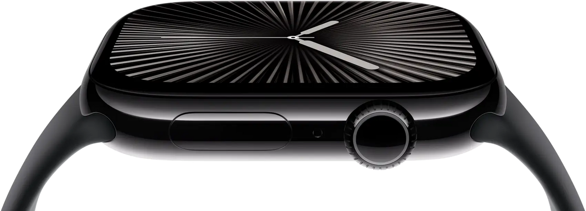 Apple Watch Series 10 GPS + Cellular 46mm - Slate Titanium with Black Sport Band S/M