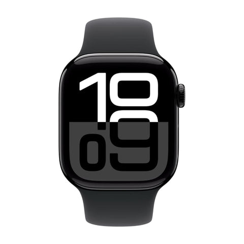 Apple Watch Series 10 GPS 46mm - Jet Black Aluminium with Black Sport Band S/M