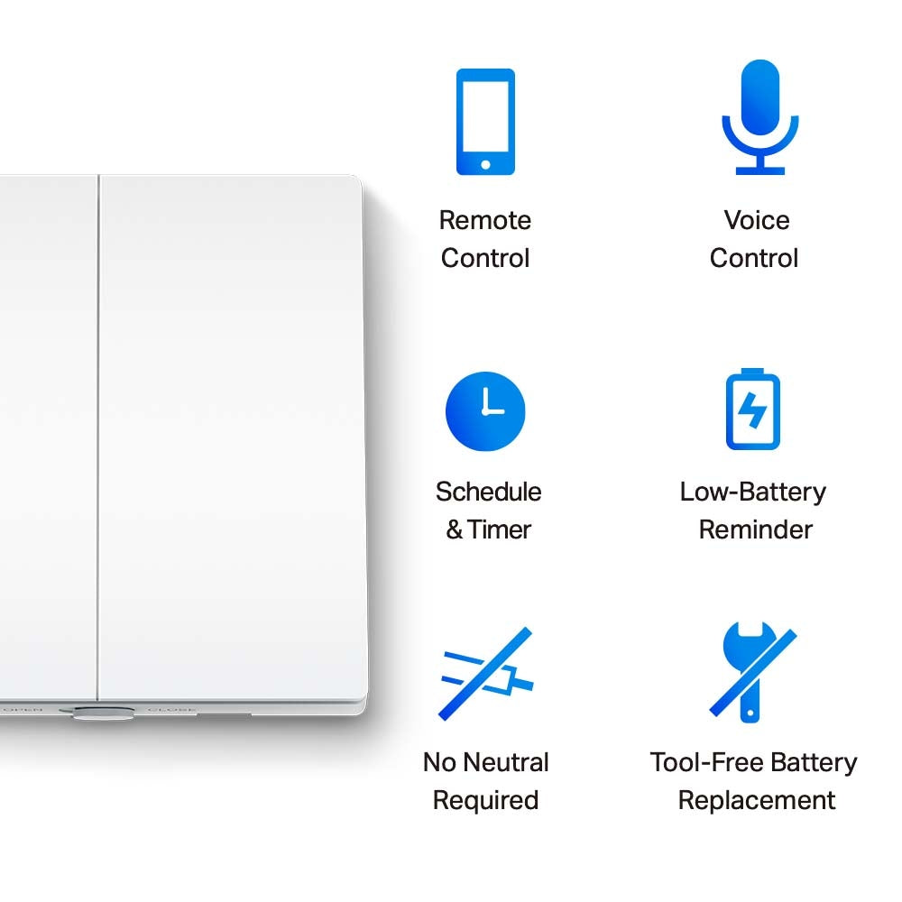 Tapo Smart Light Switch, 2-Gang 1-Way - S220