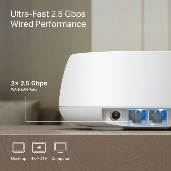 TP-Link BE3600 Whole Home Mesh WiFi 7 System 2 Pack - Deco BE25