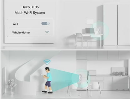TP-Link BE19000 Tri-Band Whole Home Mesh WiFi 7 System - Deco BE85