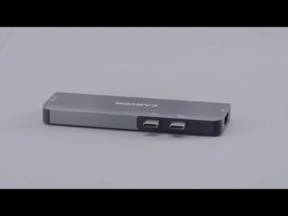 Canyon DS-5B 7-in-1 USB-C Multiport Docking Station - Space Grey
