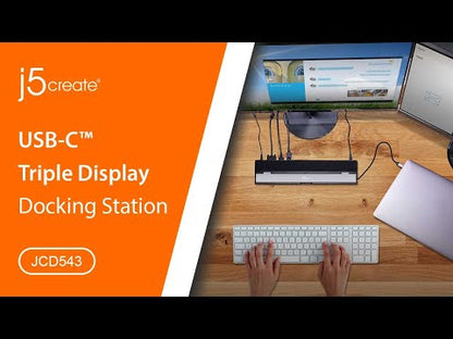 J5create USB-C Triple Display Docking Station - JCD543