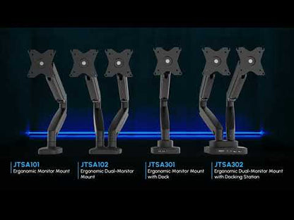 J5create Ergonomic Dual-Monitor Mount with Docking Station - JTSA302