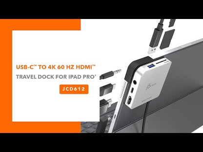 J5create USB-C to 4K 60 Hz HDMI Travel Dock for iPad Pro - JCD612
