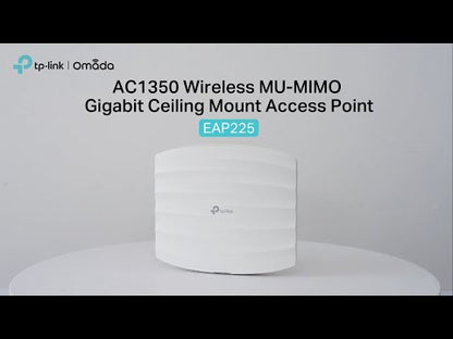 TP-Link AC1350 Wireless MU-MIMO Gigabit Ceiling Mount Access Point - EAP225