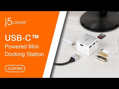 J5create USB Type-C Powered Mini Docking Station - JCDP385