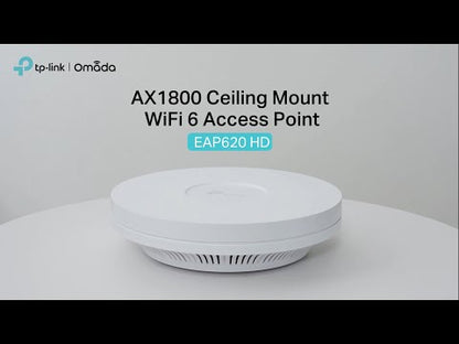 TP-Link AX1800 Wireless Dual Band Ceiling Mount Access Point - EAP620 HD