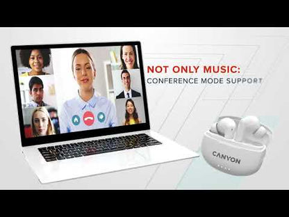 Canyon TWS-8 ENC True Wireless Earbuds - White