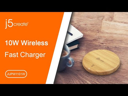 J5create Mightywave 10W Wireless Charger - JUPW1101W