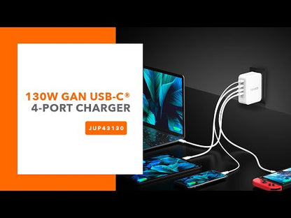 J5create 130W GaN USB-C 4-Port Charger - JUP43130