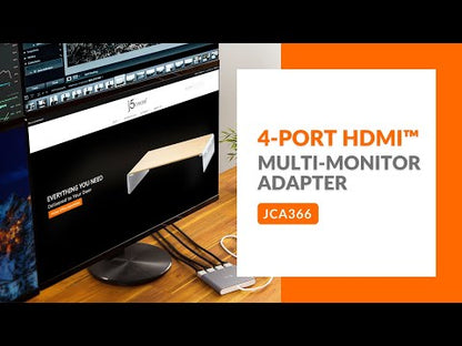 J5create USB-C to 4-Port HDMI Multi-Monitor Adapter - JCA366