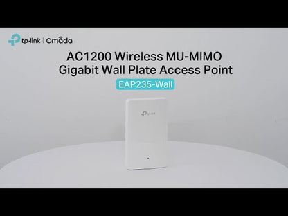 TP-Link Omada AC1200 Wireless MU-MIMO Gigabit Wall Plate Access Point -EAP235-Wall