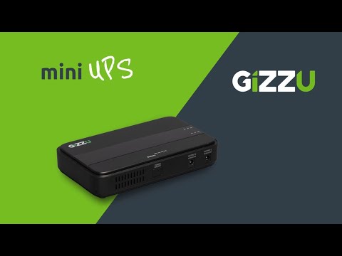 GIZZU 30W 38Wh 10400mAh Mini DC UPS – Black