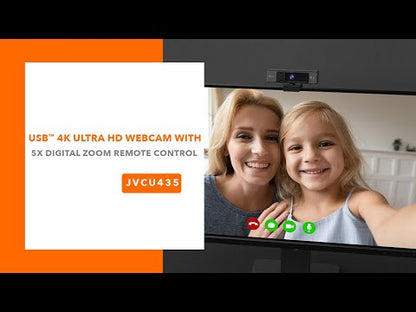 J5create USB 4K ULTRA HD Webcam with 5x Digital Zoom Remote Control - JVCU435