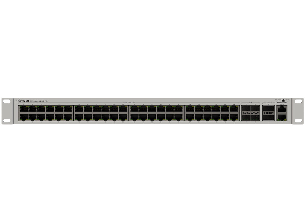 MikroTik CRS354-48G-4S+2Q+RM - 48 x Gigabit Ports, 4 x SFP+, 2 x QSFP+ Cloud Router Switch