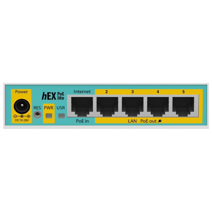 MikroTik hEX PoE Lite - 5 Port Ethernet, 4 PoE Router