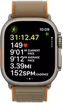 Apple Watch Ultra 4 GPS + Cellular 49mm - Black Titanium with Burgundy Alpine Loop M