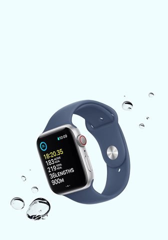 Apple Watch SE GPS + Cellular Gen 2 40mm - Silver Aluminium with Blue Cloud Sport Loop