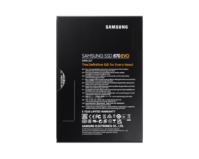 Samsung 870 EVO SATA III 2.5 inch SSD - 4TB